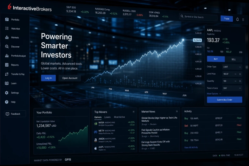 인터랙티브 브로커스(IBKR), 거래 53% 급증…AI·저비용 앞세워 1,339조 자산 확대