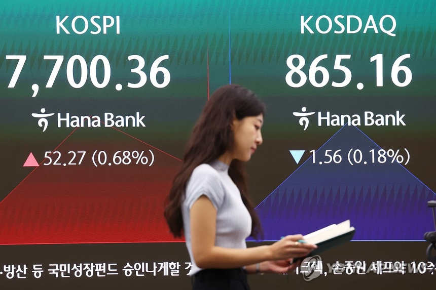 코스피, 외국인 매도세 지속으로 7,400대 후퇴