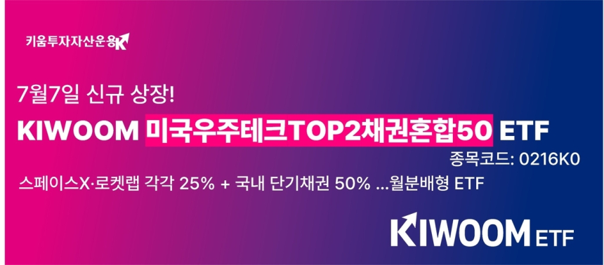 키움, 우주산업과 국내 채권 결합한 혁신적 ETF 출시
