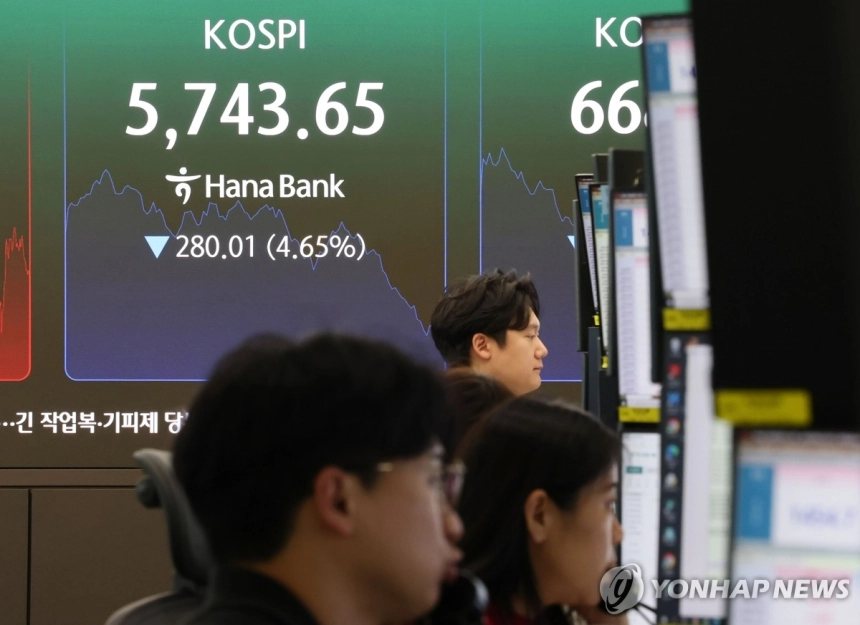국내 증시, 반도체 실적 실망과 중동 불안에 이틀 연속 급락