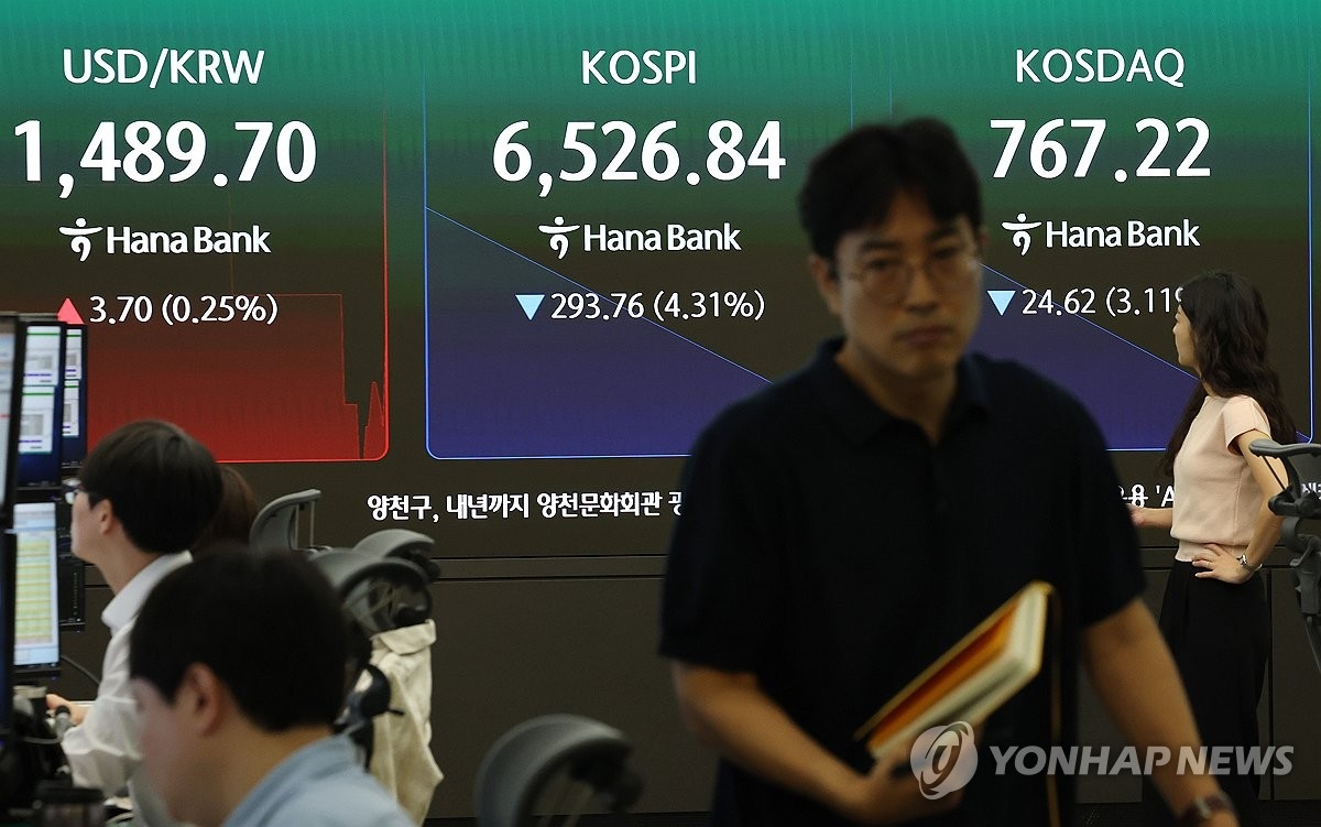 코스피, 반도체주 급락 여파로 6,500선 방어전