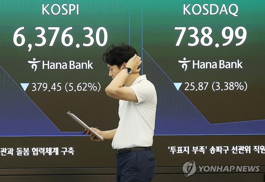 코스피 급락에 서킷브레이커 발동...반도체주 충격 여파