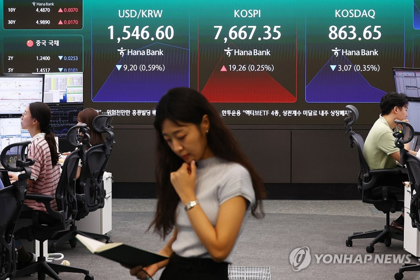 반도체 대형주 반등에 코스피 7,800선 회복
