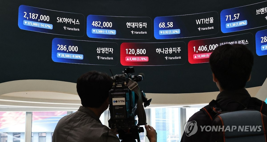 반도체주 급락에 코스피 8,000선 붕괴, 저가 매수로 회복 시도