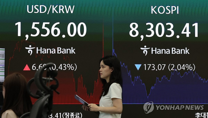 원화 약세 엔화 급락으로 환율 1560원 초읽기, 금융위기 이후 최고치 기록
