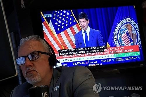 뉴욕증시, 연준 금리 동결 후 장기 국채 금리 급등으로 일제히 하락