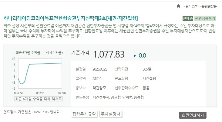 하나자산운용, 한국 증시 리레이팅 겨냥한 목표전환형 펀드 4호 출시