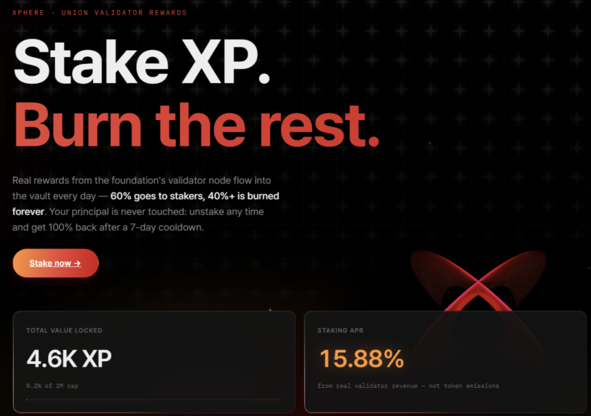 엑스피어, 'XP Union Vault' 오픈…노드 수익 기반 스테이킹 강화