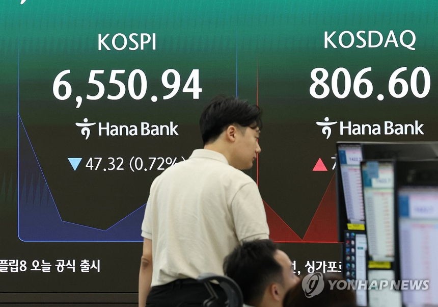 미 반도체 약세에 휘청이는 코스피, 4% 넘게 하락