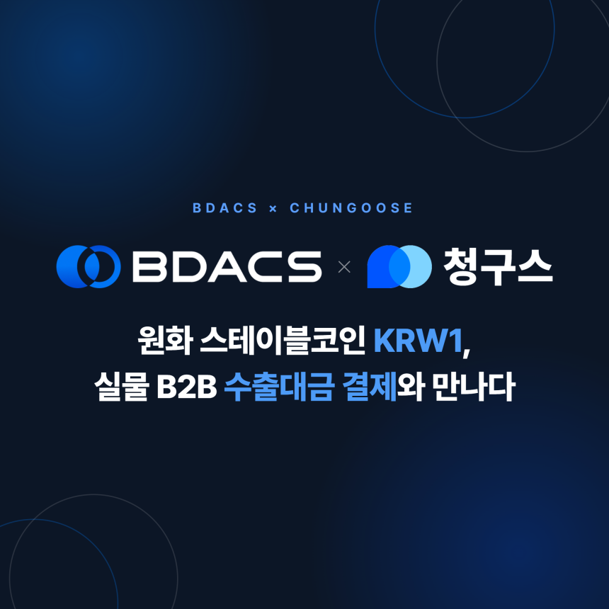 비댁스 청구스와 스테이블코인 무역대금 결제 인프라 구축
