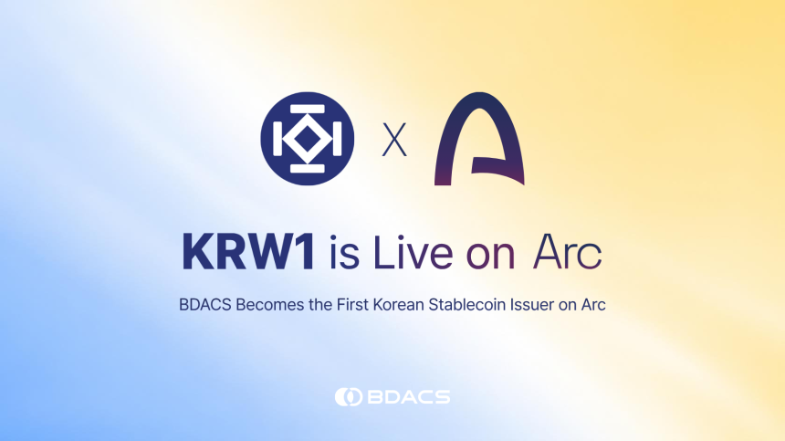  비댁스 KRW1 서클 아크 메인넷 합류