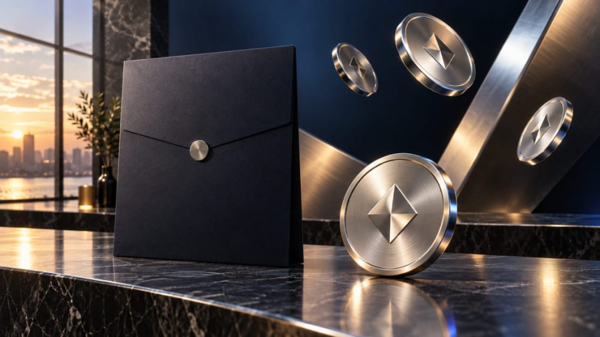 증권거래소 안내 데스크의 ETF 서류와 NEAR 토큰 / TokenPost.ai