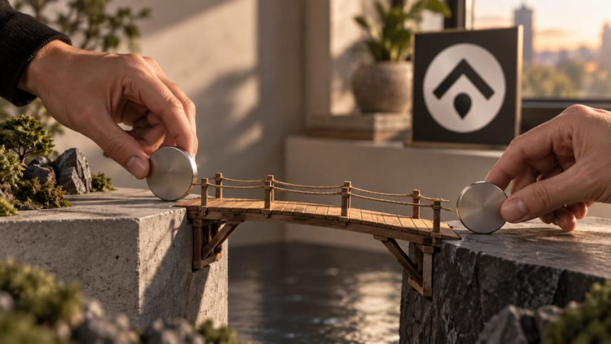 두 플랫폼 사이를 잇는 브리지 모형 / TokenPost.ai
