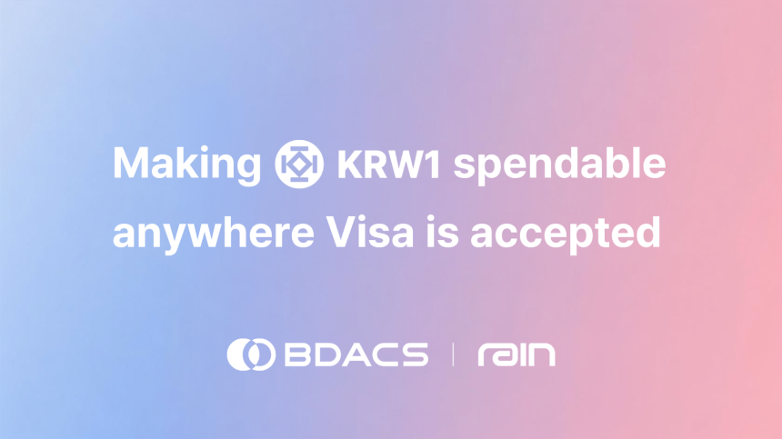비댁스 KRW1 원화 스테이블코인 전 세계 비자 가맹점 실물 결제 지원