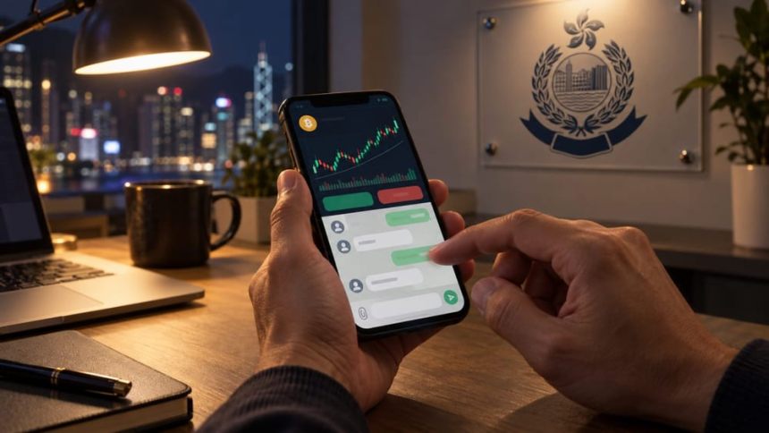 가짜 투자 사이트를 확인하는 스마트폰 화면 / TokenPost.ai