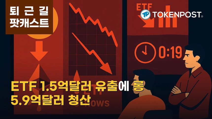 10월 13일 퇴근길 팟캐스트 — CPI 경계 속 ETF 1.5억달러 순유출…비트코인 점유율 상승, 롱 청산 5.9억달러